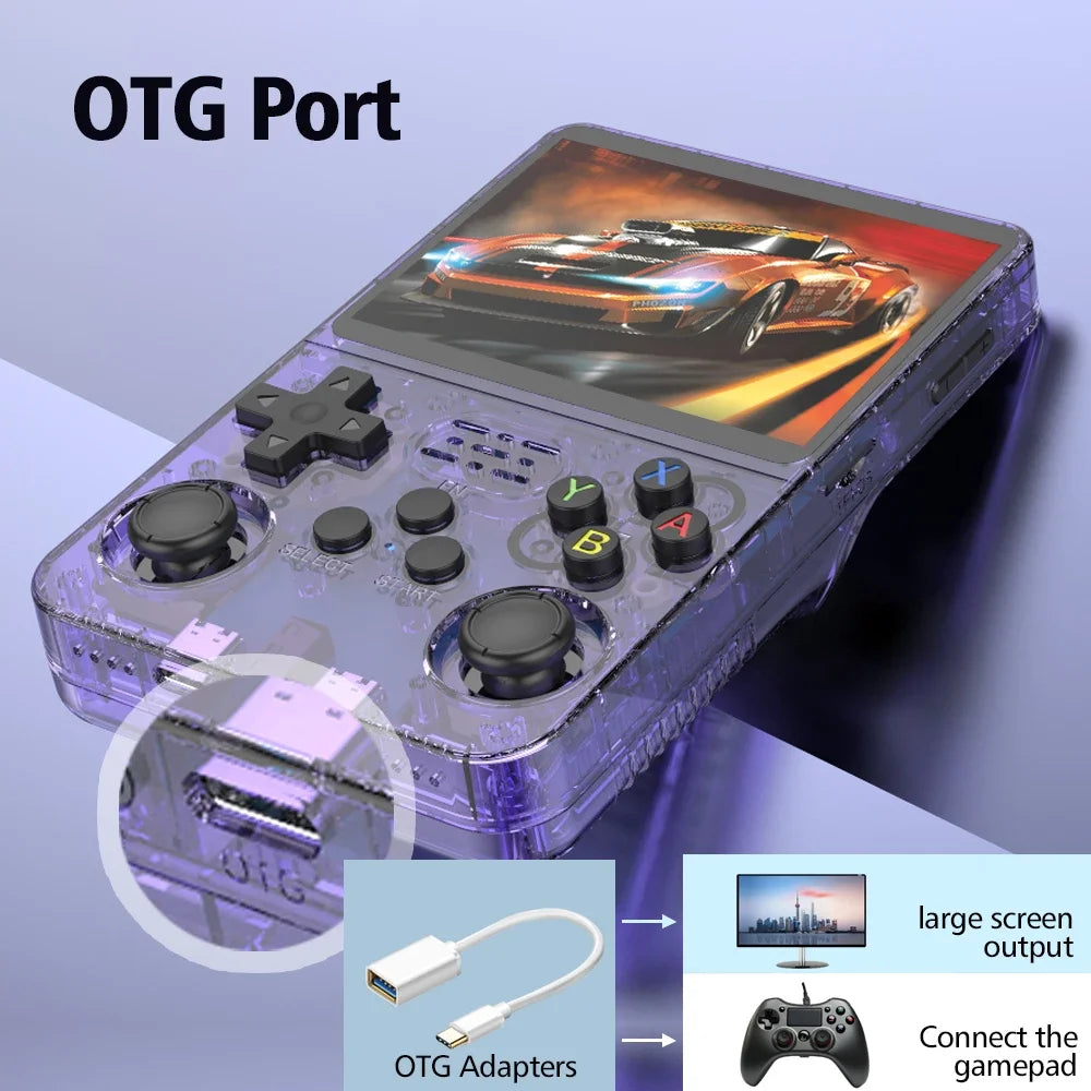 R36S Retro Handheld Video Game Console Linux System 3.5 Inch IPS Screen R35s Plus Portable Pocket Video Player 64GB 128GB