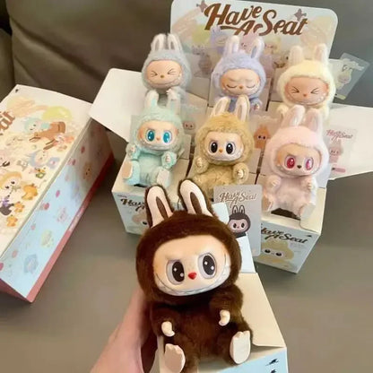 Labu macaroon sits on the party's black rubber face surprise blind box Labu 1st generation 2nd generation 3 plush doll gift.