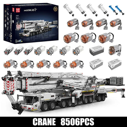 Mould King 17007 17008 Technical Truck Building Block Remote Control Liebherred LTM 11200 Crane Model Kids Christmas Car Toys