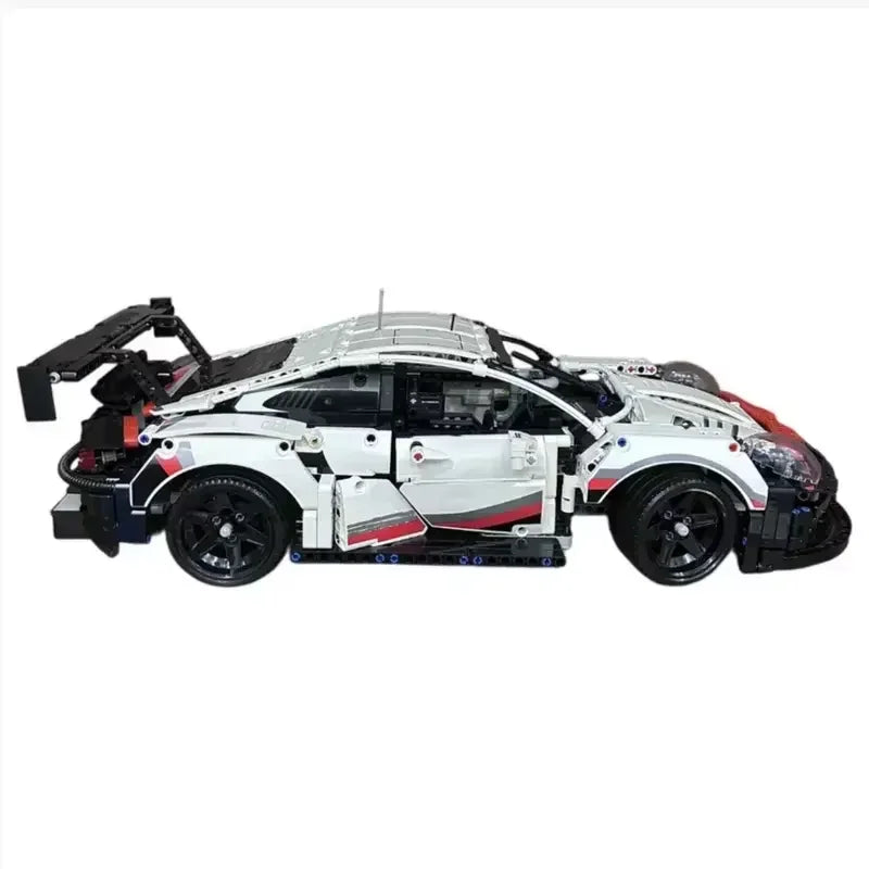 Technical 1580Pcs 911RSR Race Sport Car Model Building Block Remote Control Car Motor Or LED Lights Vehicle Brick Toy Adult Gift