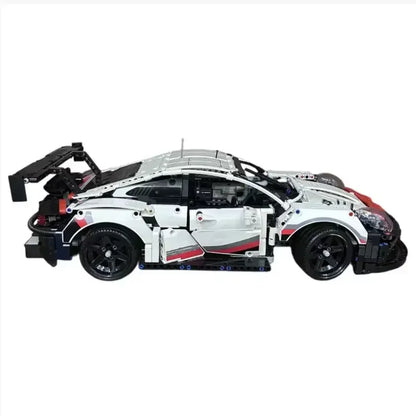 Technical 1580Pcs 911RSR Race Sport Car Model Building Block Remote Control Car Motor Or LED Lights Vehicle Brick Toy Adult Gift