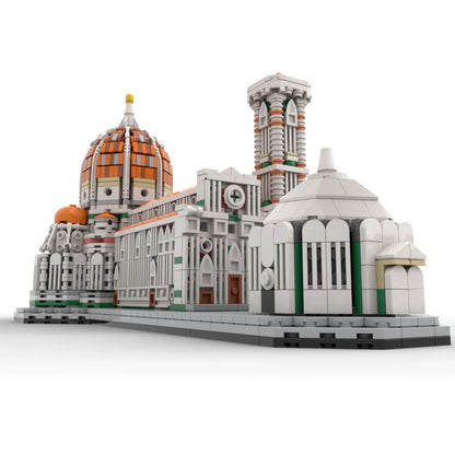 BuildMOC 1:800 Cathedral of Santa Maria del Fiore Building Block Set Iconic Italian Street Architecture Modern Churches Toys
