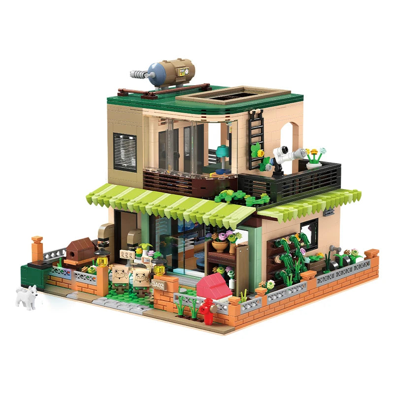 2024 Japanese Style Hut Series Building Blocks Street View House Assembly Model Ornaments Birthday Gifts for Boys and Girls