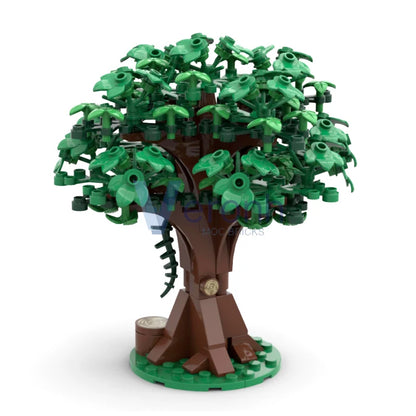 Forest Green Tree Bushes Model Building Blocks Moc City Street Garden Plants Assembly Particles Bricks Toys for Kid over 6 Years