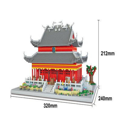 New LEZI Mini Blocks Chinese Style Architecture Castle Palace Tower Building Bricks Fun Toys for Children Gifts Girl Present