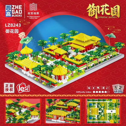 New LEZI Mini Blocks Chinese Style Architecture Castle Palace Tower Building Bricks Fun Toys for Children Gifts Girl Present
