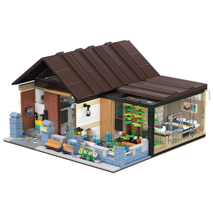2024 Japanese Style Hut Series Building Blocks Street View House Assembly Model Ornaments Birthday Gifts for Boys and Girls