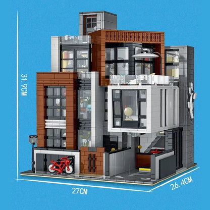CUBE Villa modular House Buildings Sets, City Apartment Street Scene 3443PCS Model Modular Buildings Blocks Gift for Adults Kids