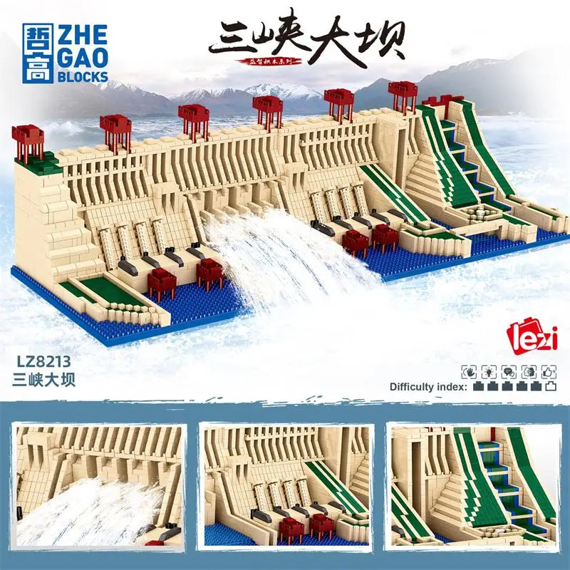 New LEZI Mini Blocks Chinese Style Architecture Castle Palace Tower Building Bricks Fun Toys for Children Gifts Girl Present